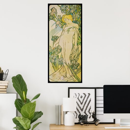 Alphonse Mucha Iris Poster (Heimbüro)
