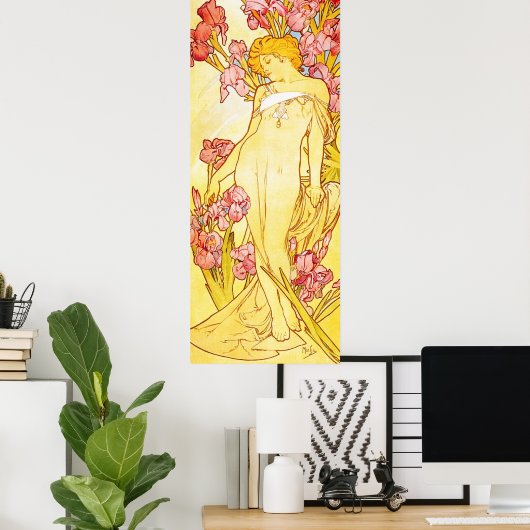 Alphonse Mucha Iris Poster (Heimbüro)