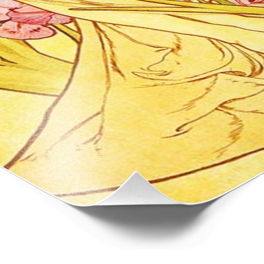 Alphonse Mucha Iris Print Fotodruck (Ecke)