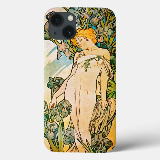 Alphonse Mucha - Iris WB Case-Mate iPhone Hülle (Rückseite)