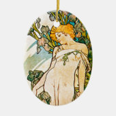 Alphonse Mucha - Iris WB Keramik Ornament (Vorne)