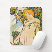 Alphonse Mucha - Iris WB Mousepad (Mit Mouse)