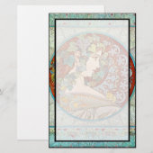 Alphonse Mucha Ivy Briefpapier (Vorne/Hinten)