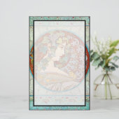 Alphonse Mucha Ivy Briefpapier (Stehend Vorderseite)