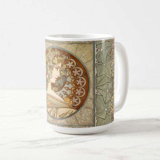 Alphonse Mucha Ivy Gallery Kaffeetasse (VorderseiteRechts)