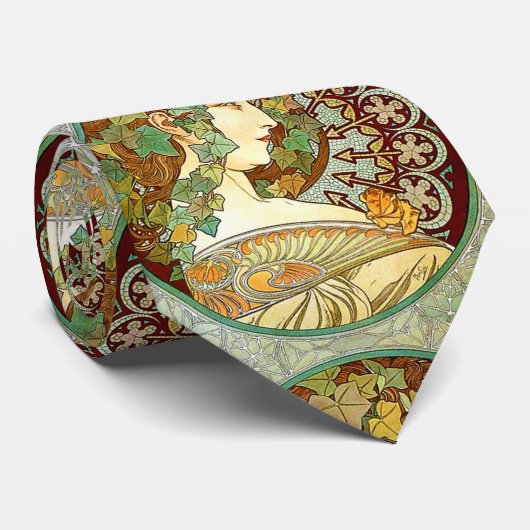 Alphonse Mucha , "Ivy" Krawatte (Gerollt)