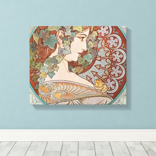 Alphonse Mucha - Ivy Leinwanddruck (Insitu (Holzboden))