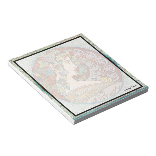 Alphonse Mucha Ivy Notizblock (angewinkelt)