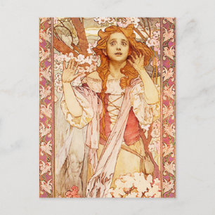 Alphonse Mucha Jeanne d'Arc Postkarte
