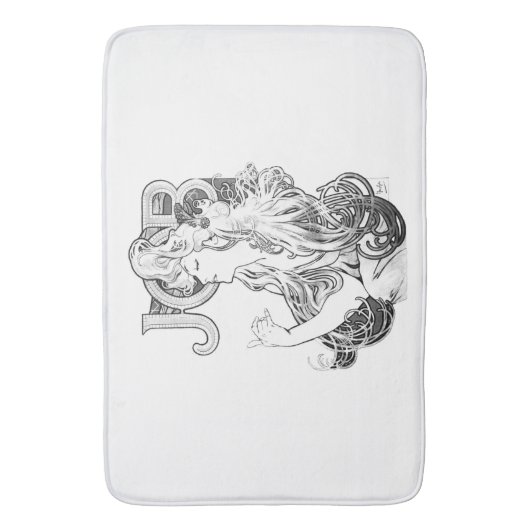 Alphonse Mucha JOB ISOGS Badematte (Vorderseite Vertikal)