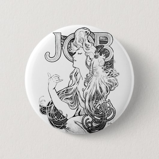 Alphonse Mucha JOB ISOGS Button (Vorderseite)