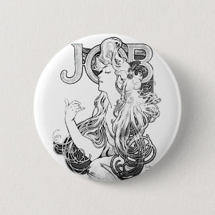 Alphonse Mucha JOB ISOGS Button