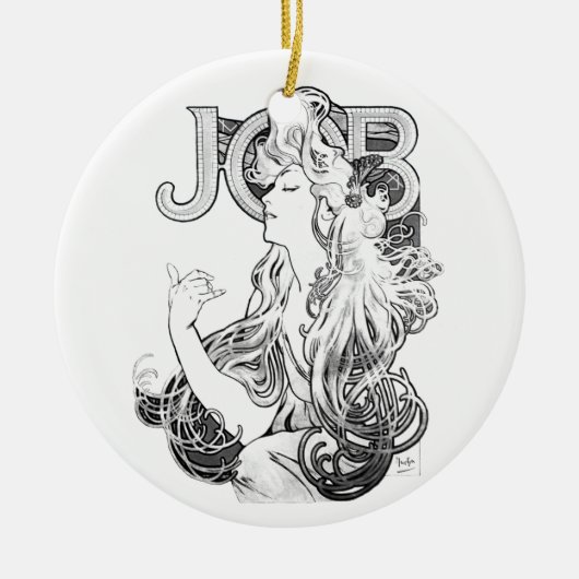 Alphonse Mucha JOB ISOGS Keramik Ornament (Vorne)
