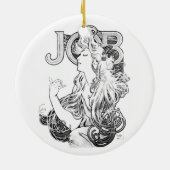 Alphonse Mucha JOB ISOGS Keramik Ornament (Hinten)