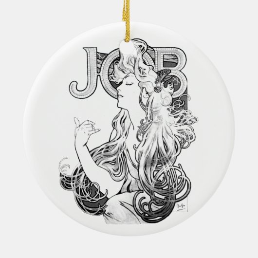 Alphonse Mucha JOB ISOGS Keramik Ornament (Hinten)