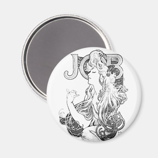Alphonse Mucha JOB ISOGS Magnet (Vorderseite/Rückseite)