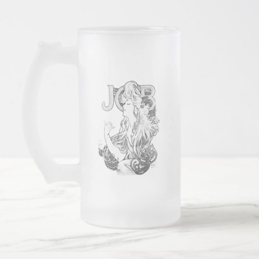 Alphonse Mucha JOB ISOGS Mattglas Bierglas (Links)