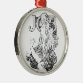 Alphonse Mucha JOB ISOGS Ornament Aus Metall (Rechts)