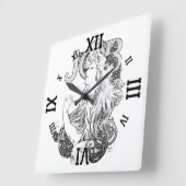 Alphonse Mucha JOB ISOGS Quadratische Wanduhr (Winkel)