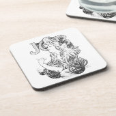 Alphonse Mucha JOB ISOGS Untersetzer (Linke Seite)