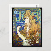 Alphonse Mucha JOB Postkarte (Vorne/Hinten)
