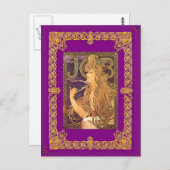 Alphonse Mucha - Job Postkarte (Vorne/Hinten)