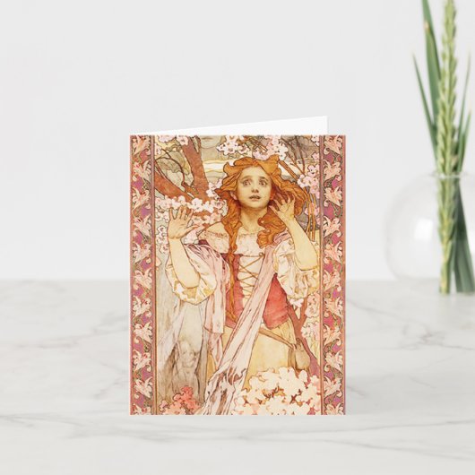 Alphonse Mucha Johanna von Orléans Notizkarte Karte (Vorderseite)