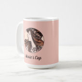 Alphonse Mucha Jugendstil-Frau mit Blume rosa Kaffeetasse (Vorderseite Links)