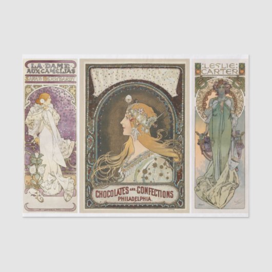 Alphonse Mucha Jugendstil für Künstler Seidenpapier (Vorderseite)