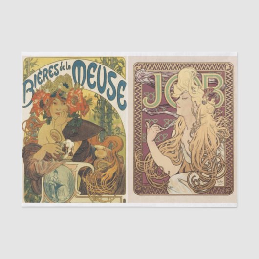 Alphonse Mucha Jugendstil für Künstler Seidenpapier (Vorderseite)