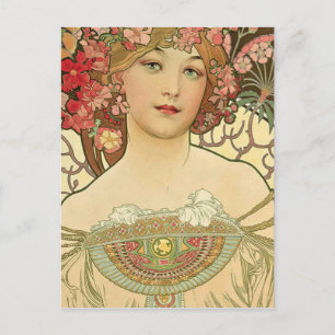Alphonse Mucha - Jugendstil-Meister Postkarte
