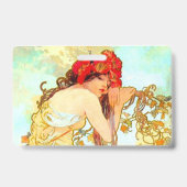 Alphonse Mucha Jugendstil Sommer Ausweis (Rückseite)
