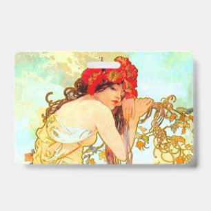 Alphonse Mucha Jugendstil Sommer Ausweis