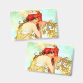 Alphonse Mucha Jugendstil Sommer Ausweis (Vorder- & Rückseite)