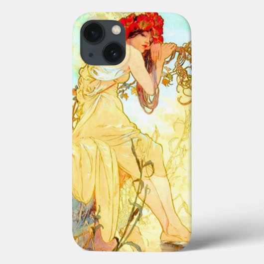 Alphonse Mucha Jugendstil Sommer Case-Mate iPhone Hülle (Rückseite)