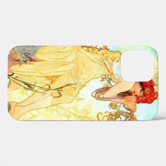 Alphonse Mucha Jugendstil Sommer Case-Mate iPhone Hülle (Rückseite (Horizontal))