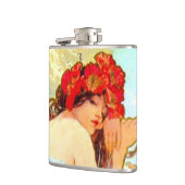 Alphonse Mucha Jugendstil Sommer Flachmann (Links)