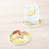 Alphonse Mucha Jugendstil Sommer Getränkeuntersetzer (Seite)