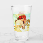 Alphonse Mucha Jugendstil Sommer Glas (Rückseite)