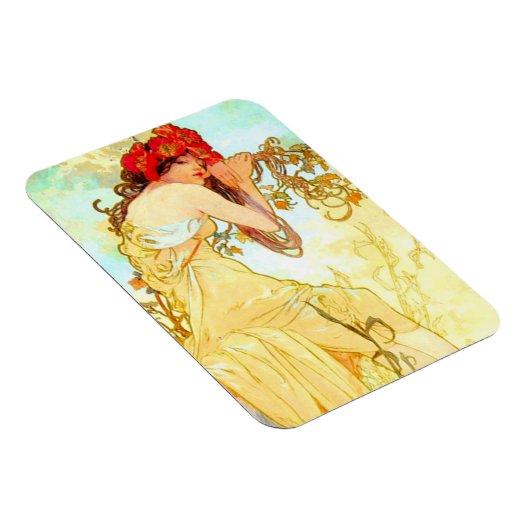 Alphonse Mucha Jugendstil Sommer Magnet (Rechte Seite)