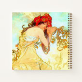 Alphonse Mucha Jugendstil Sommer Notizblock (Rückseite)