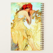 Alphonse Mucha Jugendstil Sommer Notizblock (Rückseite)