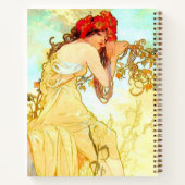 Alphonse Mucha Jugendstil Sommer Notizblock (Rückseite)