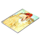 Alphonse Mucha Jugendstil Sommer Notizblock (Linke Seite)