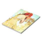 Alphonse Mucha Jugendstil Sommer Notizblock (Rotiert)