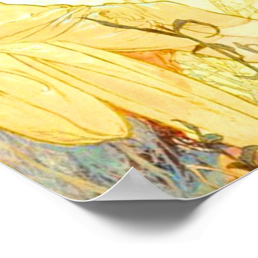 Alphonse Mucha Jugendstil Sommer Poster (Ecke)