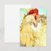 Alphonse Mucha Jugendstil Sommer RSVP Karte (Vorne/Hinten)