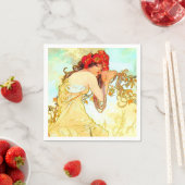 Alphonse Mucha Jugendstil Sommer Serviette (Beispiel)