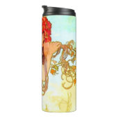 Alphonse Mucha Jugendstil Sommer Thermosbecher (Nach rechts gedreht)