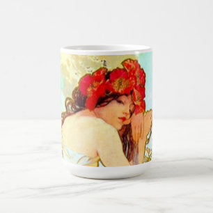 Alphonse Mucha Jugendstil Sommer Verwandlungstasse
